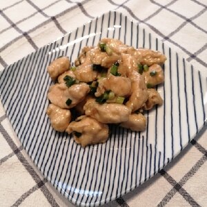 作り置きにも♪ささみとネギの照り焼き柚子胡椒風味